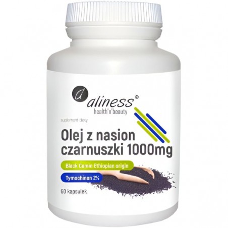 Aliness Olej z nasion czarnuszki 2% 1000 mg - 60 kapsułek