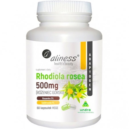 Aliness Rhodiola rosea (różeniec górski) 500mg - 60 kapsułek