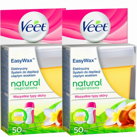 Zestaw Veet 2x wkład z woskiem do elektrycznego roll-on 50 ml