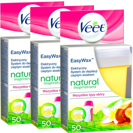 Zestaw Veet 3x wkład z woskiem do elektrycznego roll-on 50 ml