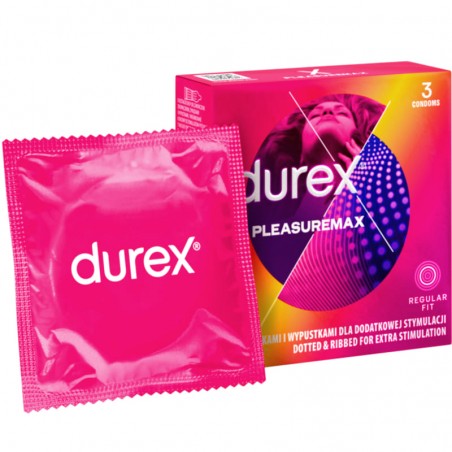 Durex Pleasuremax 3 szt. - prezerwatywy