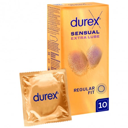 Durex Sensual Extra Lubricated dodatkowo nawilżane 10 szt. - prezerwatywy