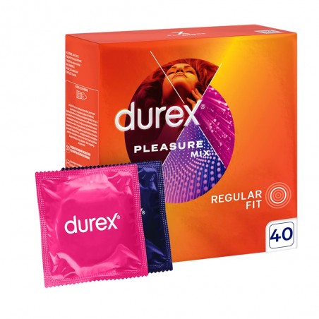 Durex Pleasure Mix 40 szt - prezerwatywy stymulujące