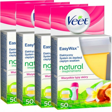 Zestaw Veet 4x wkład z woskiem do elektrycznego roll-on 50 ml